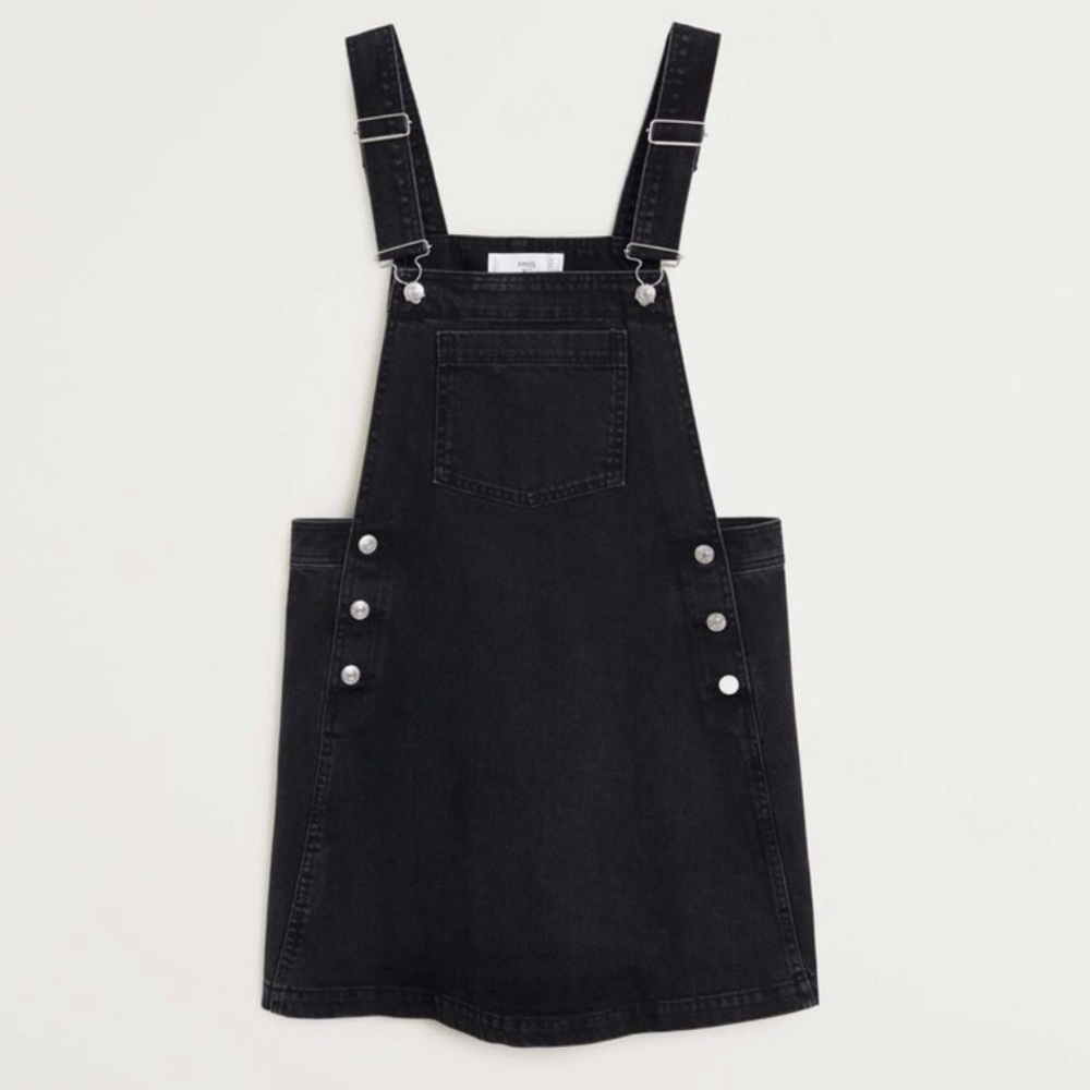 Mango denim pinafore dress